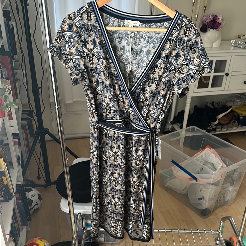 Patterned Wrap Dress